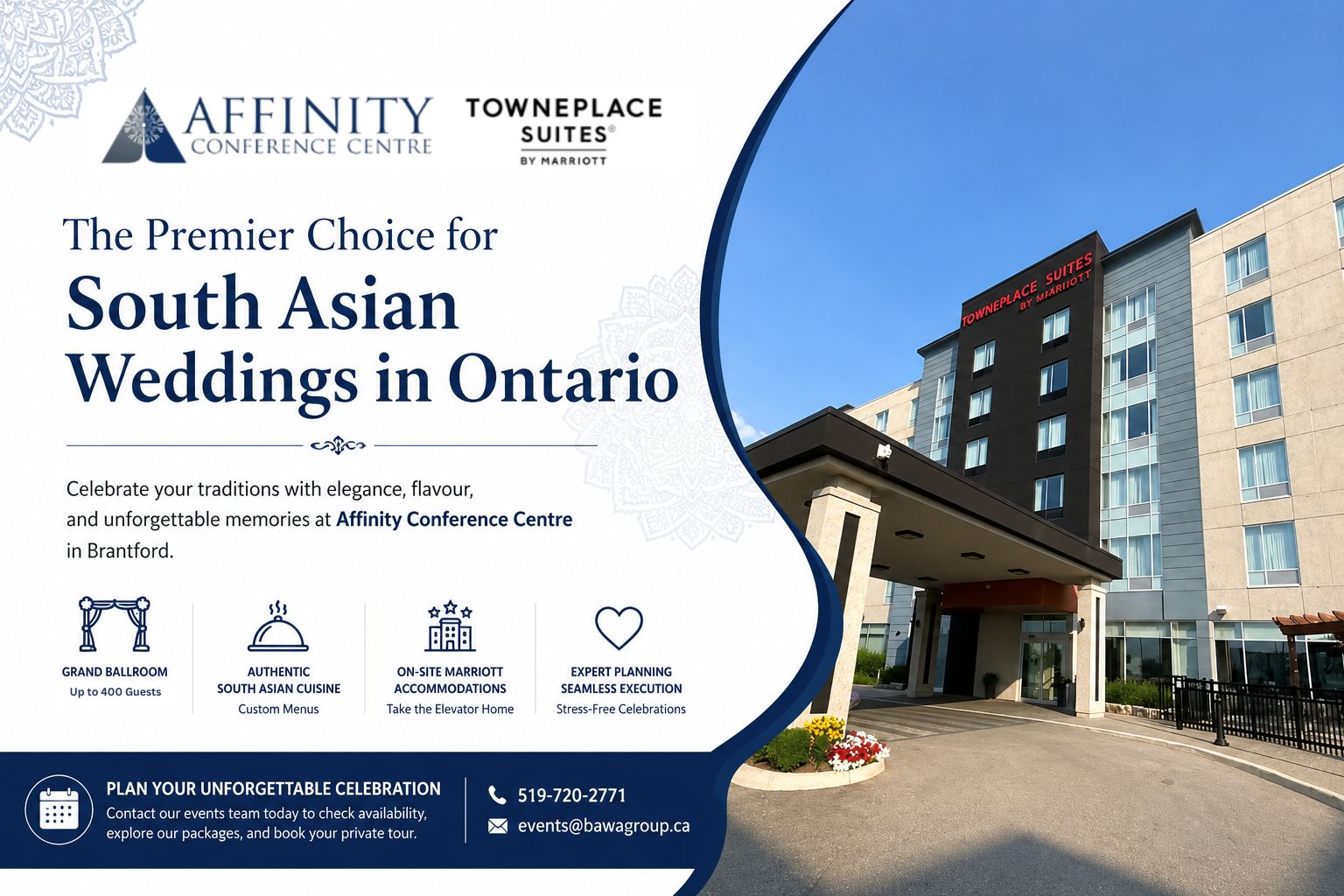 South Asian Wedding Venue Ontario | Affinity Conference Centre